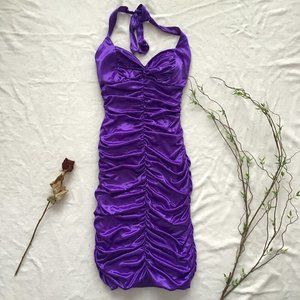 Ruby Rox Purple Ruched Dress